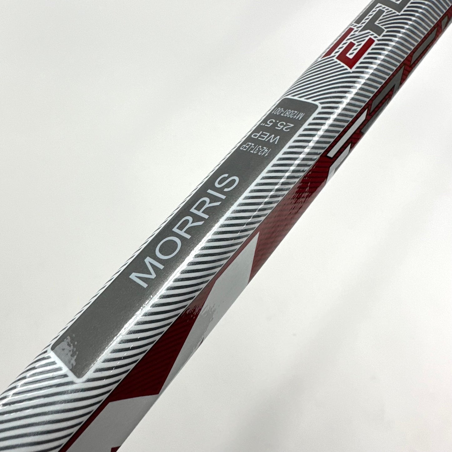 New Regular CCM EFlex 5 Pro Lite | Black Red | 25.5" Paddle | Custom P4 Curve | Morris #M513 - Top Flight Hockey