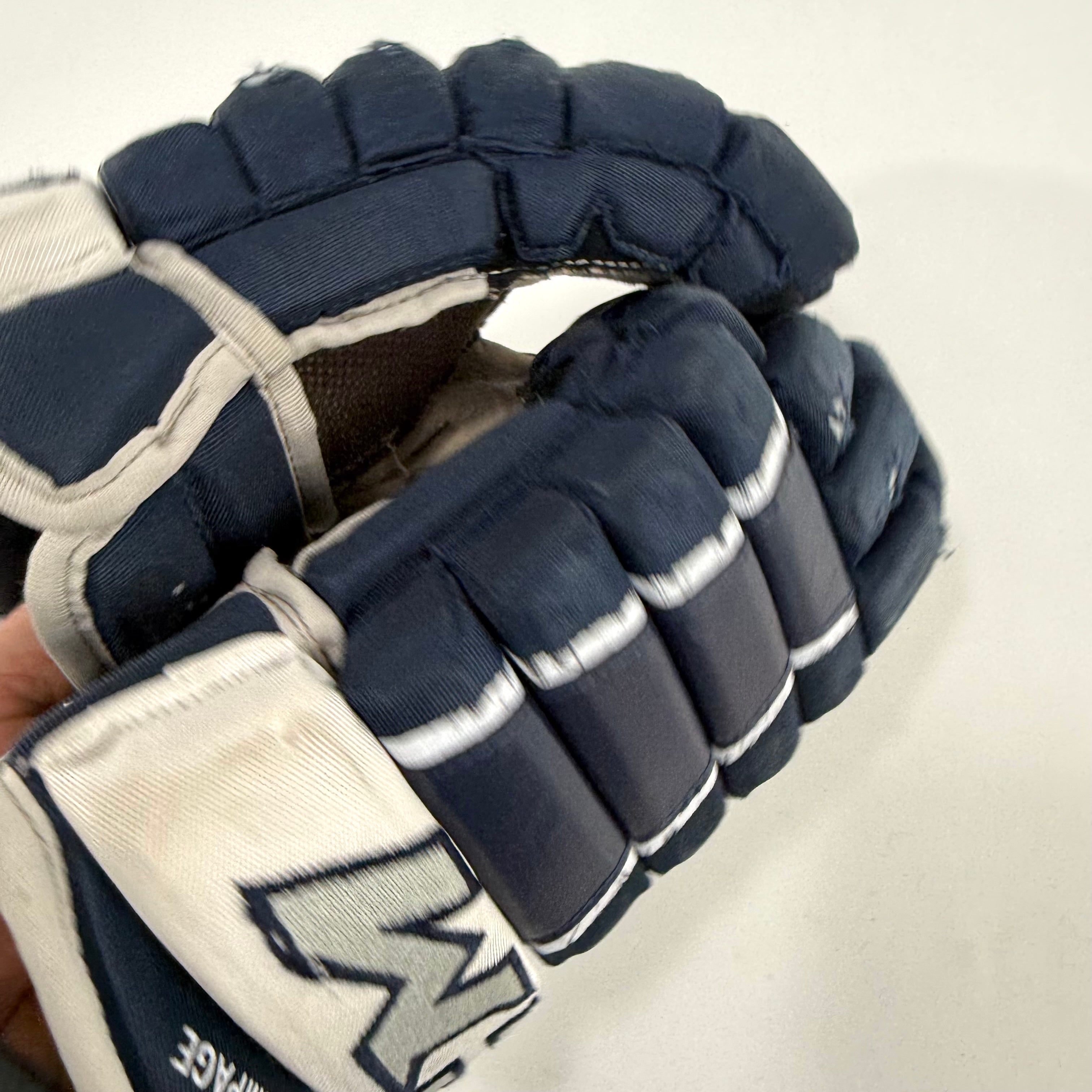 Used Navy CCM HG4PC Gloves Colorado Rampage | 14" | K346