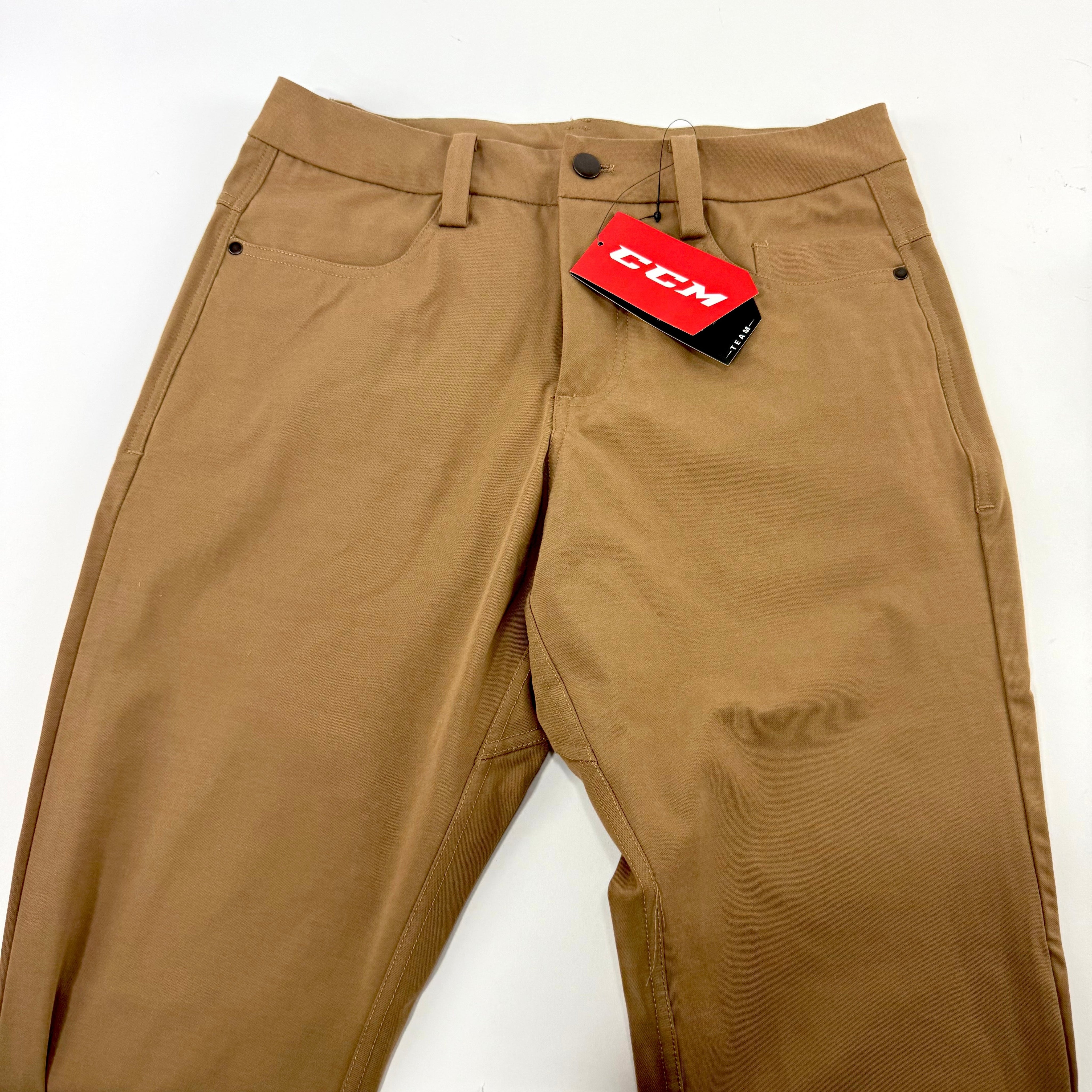 New Tan CCM Mens Travel Pant | 28" | #191035007536 - Top Flight Hockey