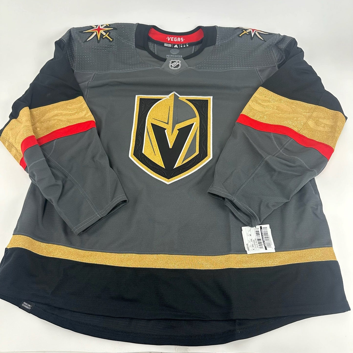 Brand New Home Primegreen Vegas Golden Knights MIC Made in Canada Blank Game Jersey - Size 60 - Top Flight Hockey