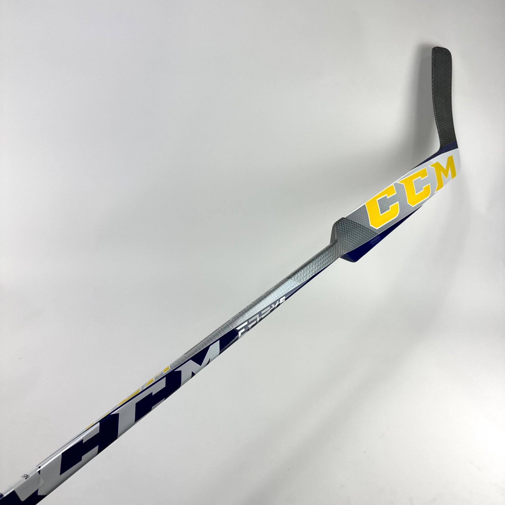 New Regular CCM EFlex 5 Pro Goalie Stick | Gold Blue | 26" Paddle | P4 Curve | Hofer | M526 - Top Flight Hockey