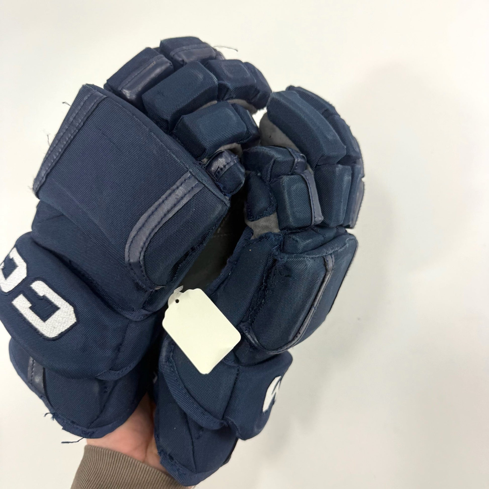 Used Navy CCM HG12 Gloves | 15" | D358 - Top Flight Hockey