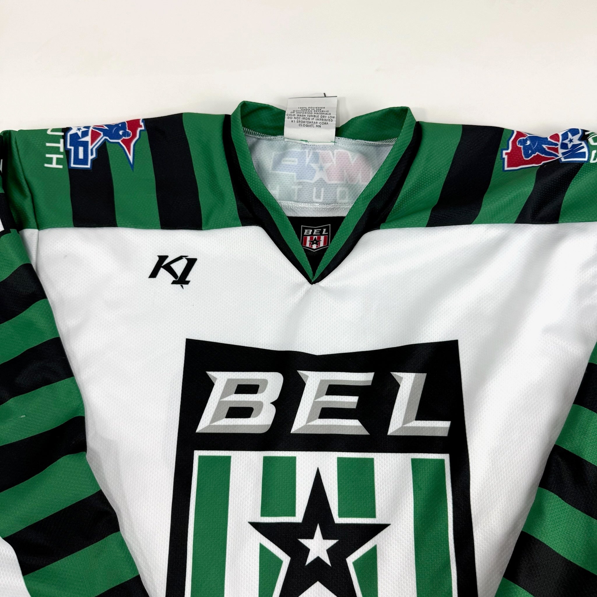 Used White and Green Game Jersey | Senior Large | B568 - Top Flight Hockey