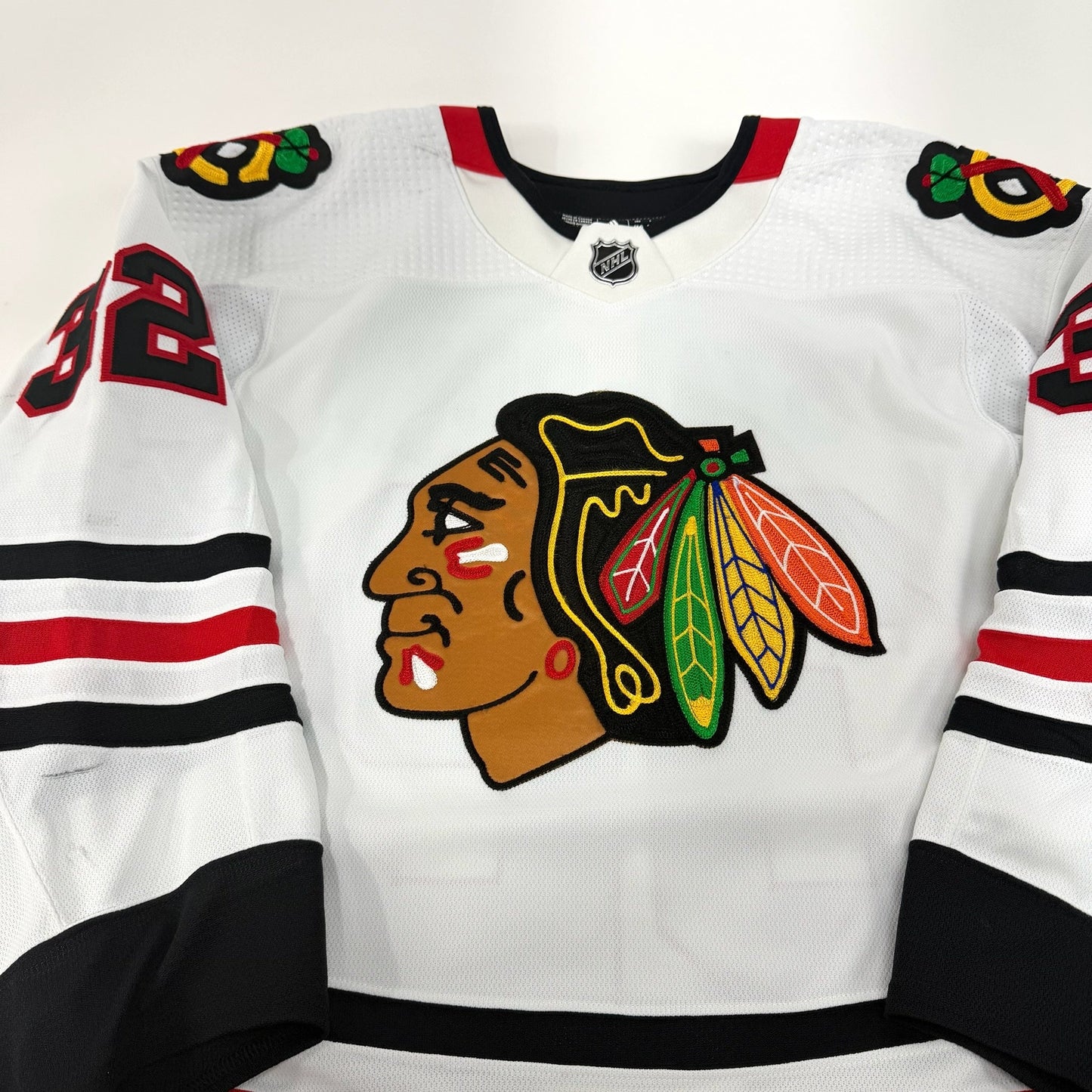 Alex Stalock #32 Away Chicago Blackhawks Game Worn Jersey 2022-2023, Set 2 | 2665-25516