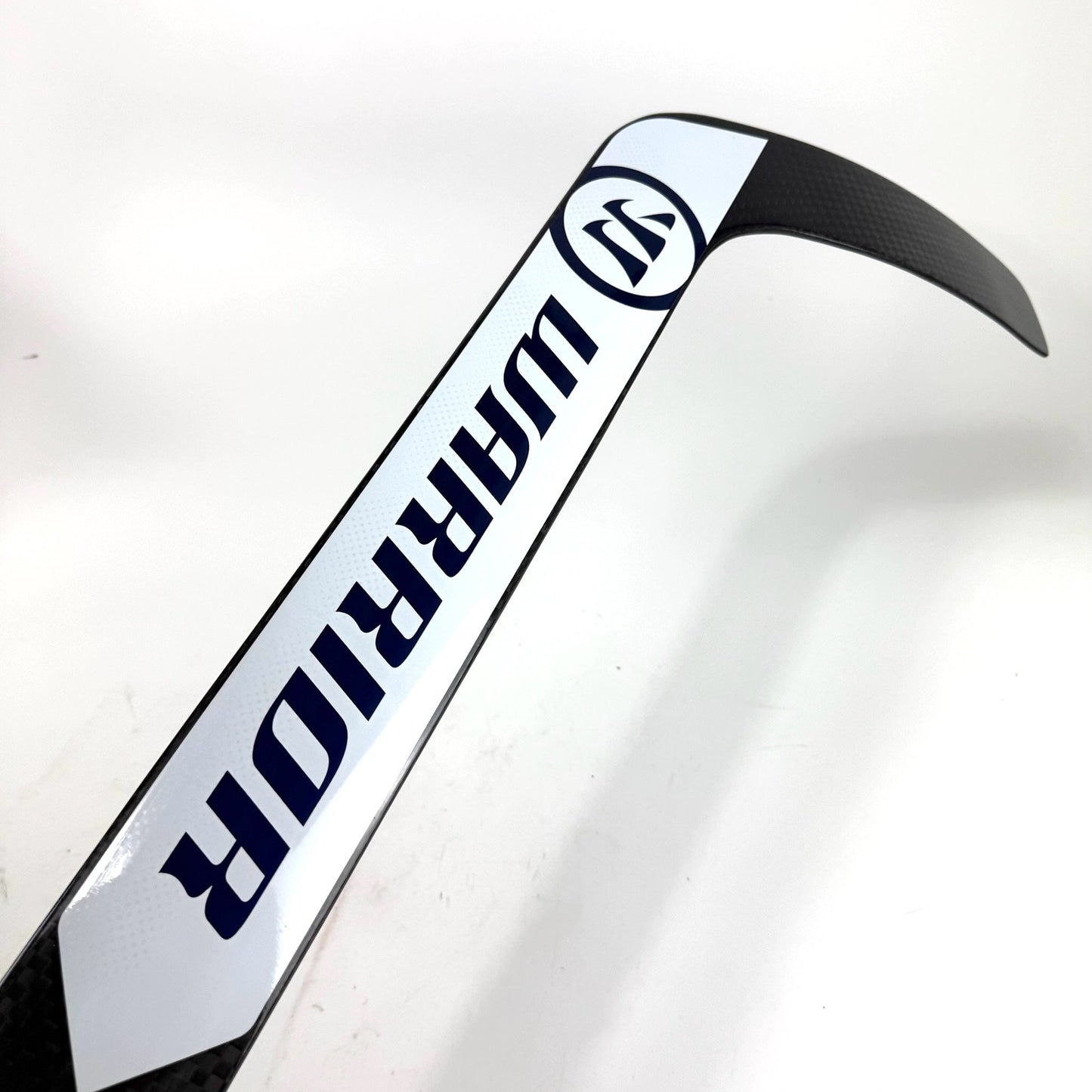 New Regular White/Navy Warrior Ritual V4 Goalie Stick | 25.5" Paddle W31 Curve | R303
