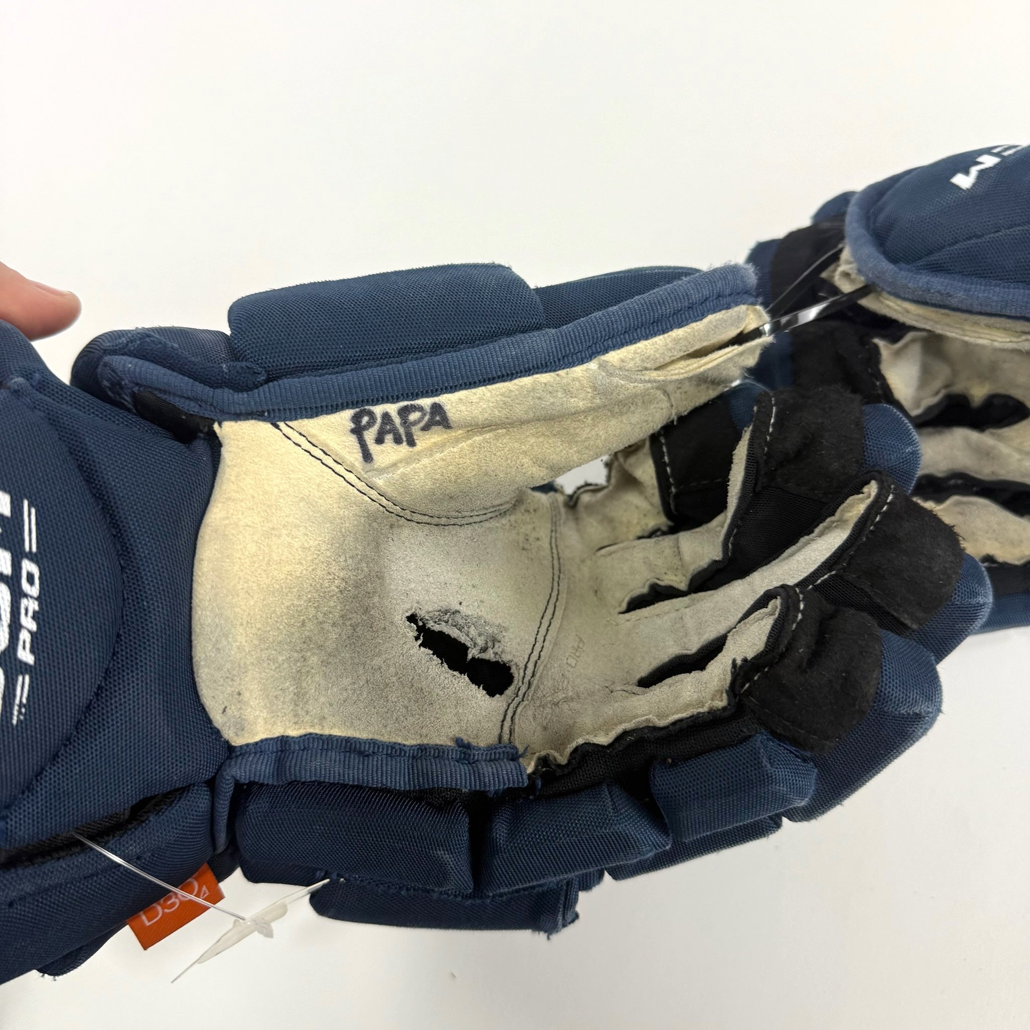 Used Navy CCM Jetspeed Pro Gloves | 14" | D361