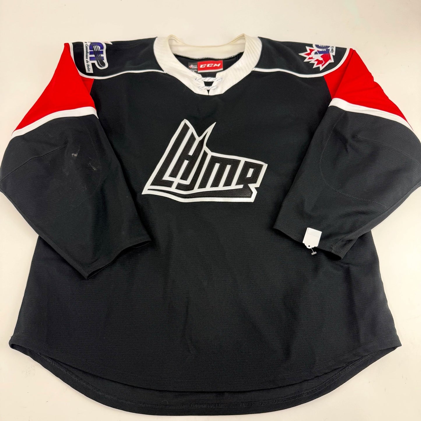 Used Black/Red/White QMJHL Jersey | Size 56 | J693 - Top Flight Hockey