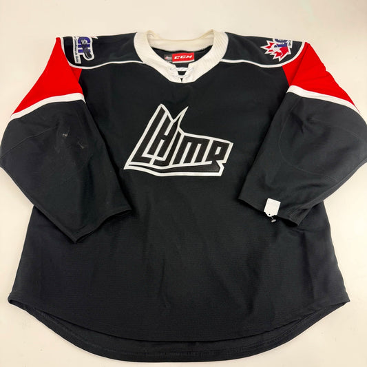 Used Black/Red/White QMJHL Jersey | Size 56 | J693 - Top Flight Hockey