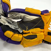 Used Yellow and Purple CCM Jetspeed Gloves | 14" | E551 - Top Flight Hockey