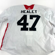 HEALEY #47 - Primegreen White Chicago Blackhawks Camp / Practice Jersey - Adidas MIC Size 58 - Top Flight Hockey