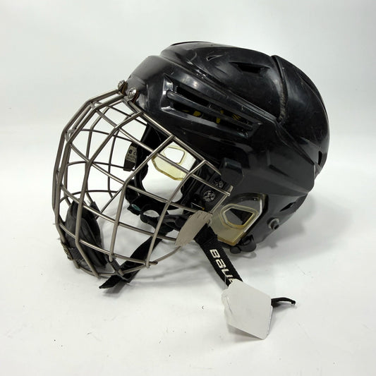 Used Black Bauer Re-akt Helmet With Cage | Senior Medium | J147