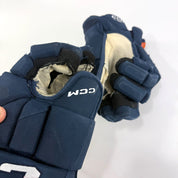 Used Navy CCM Jetspeed Pro Gloves | 14" | D369