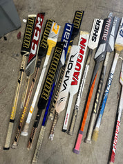 Large Lot of Broken Hockey Goalie Sticks for Projects - #C350 - Top Flight Hockey