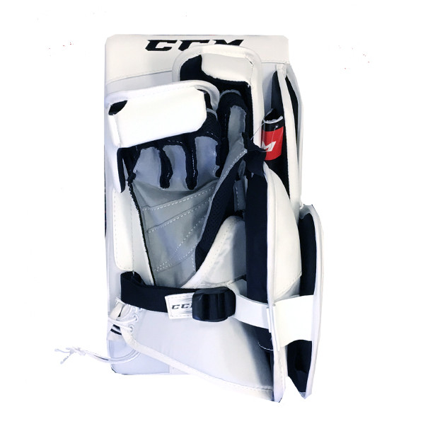 New CCM White E Flex 4.9 Goalie Blocker | Full Right | Senior | #191520268787 - Top Flight Hockey