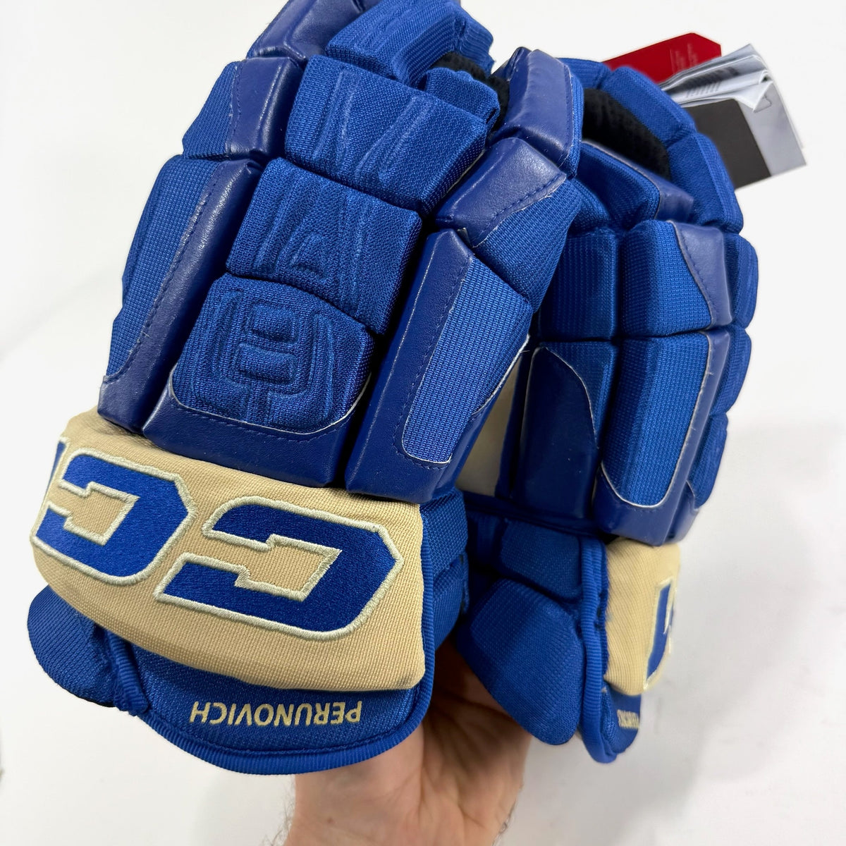 New STL Blues Heritage CCM HGCL Pro Gloves | 14" | Perunovic | D142 - Top Flight Hockey