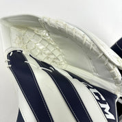 Brand New CCM 5.9 White and Navy Blue Glove and Blocker Set - Intermediate