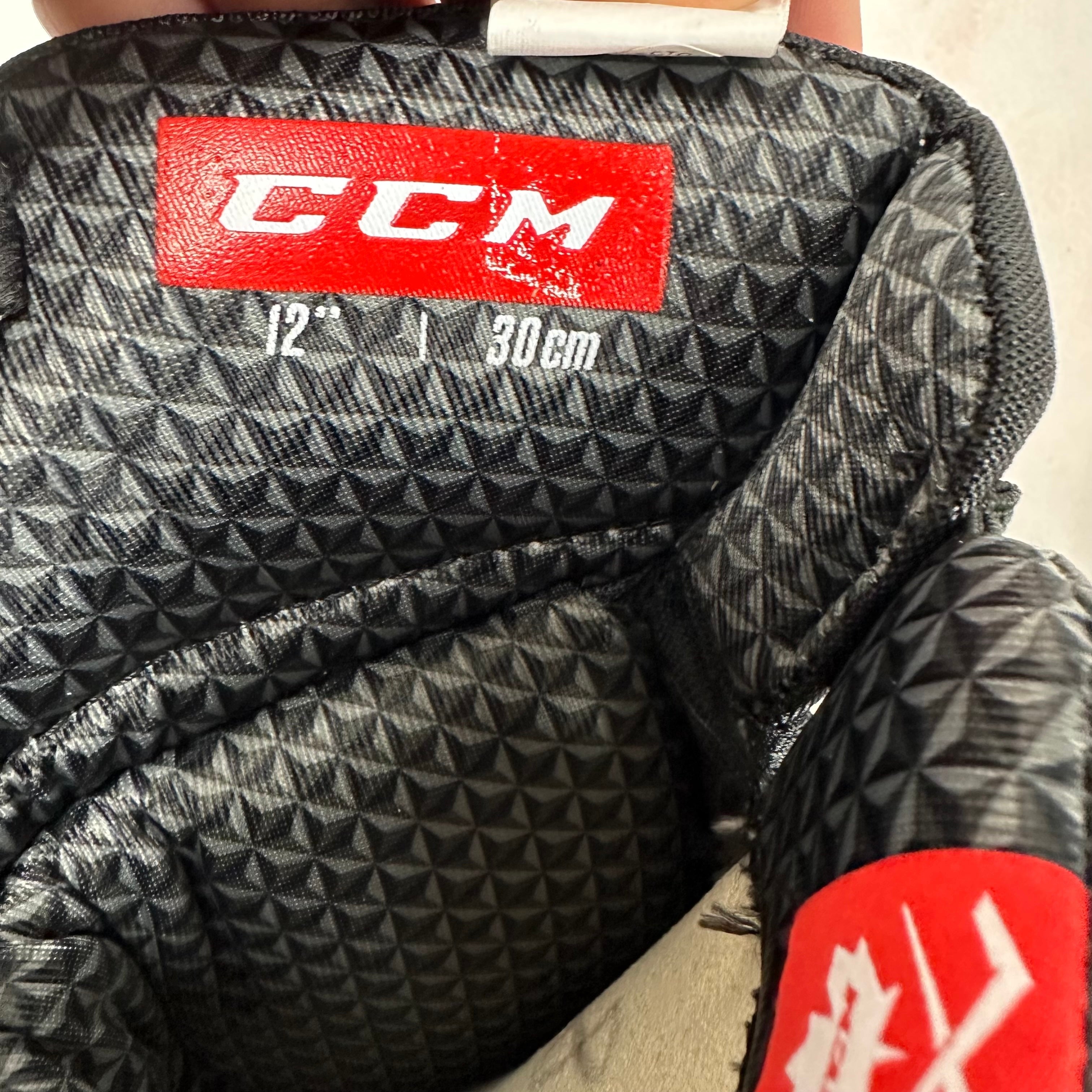 Brand New Black and Red CCM FT4 Hockey Gloves - Size 12"