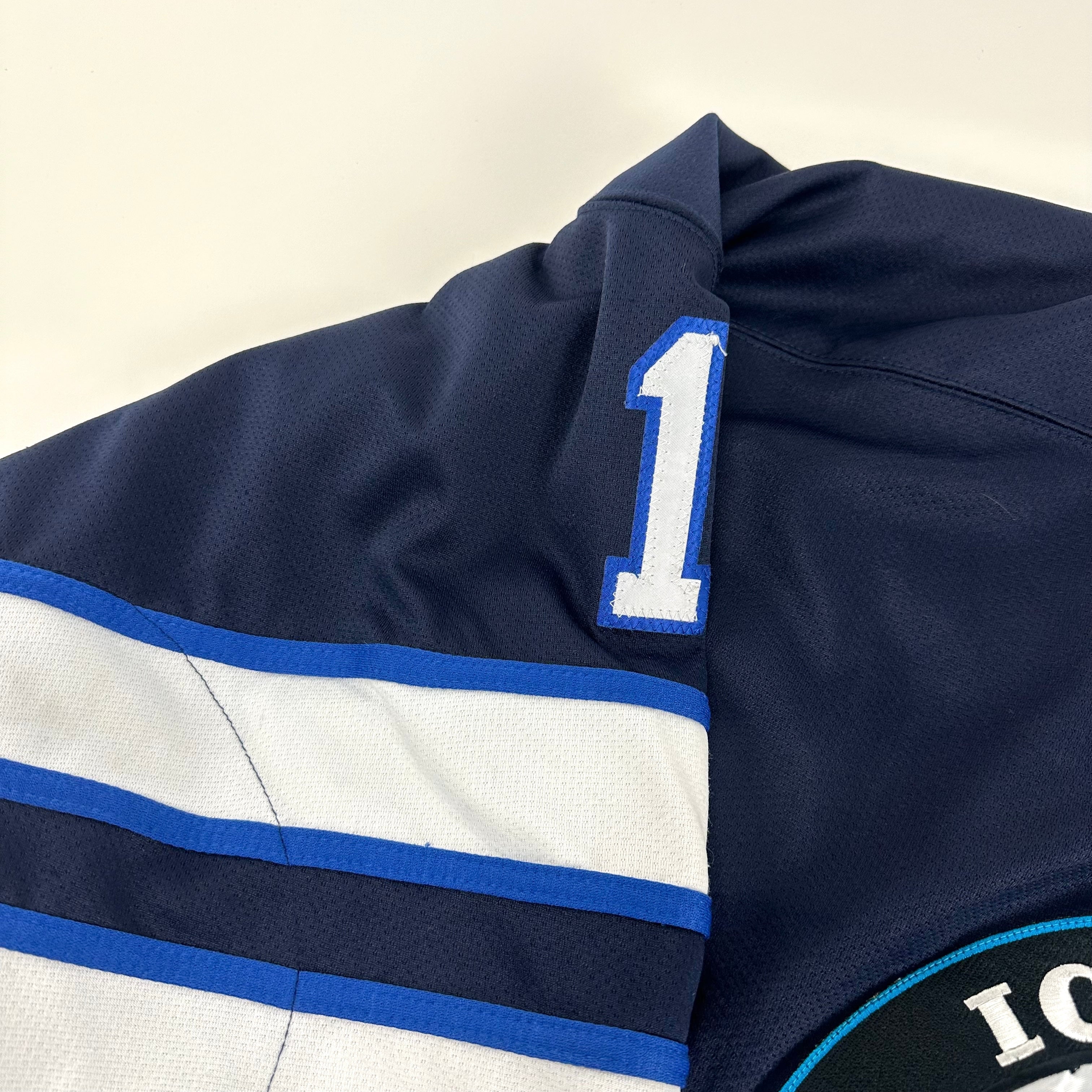 Used Navy Ice Dogs Game Jersey | Senior Large | K320