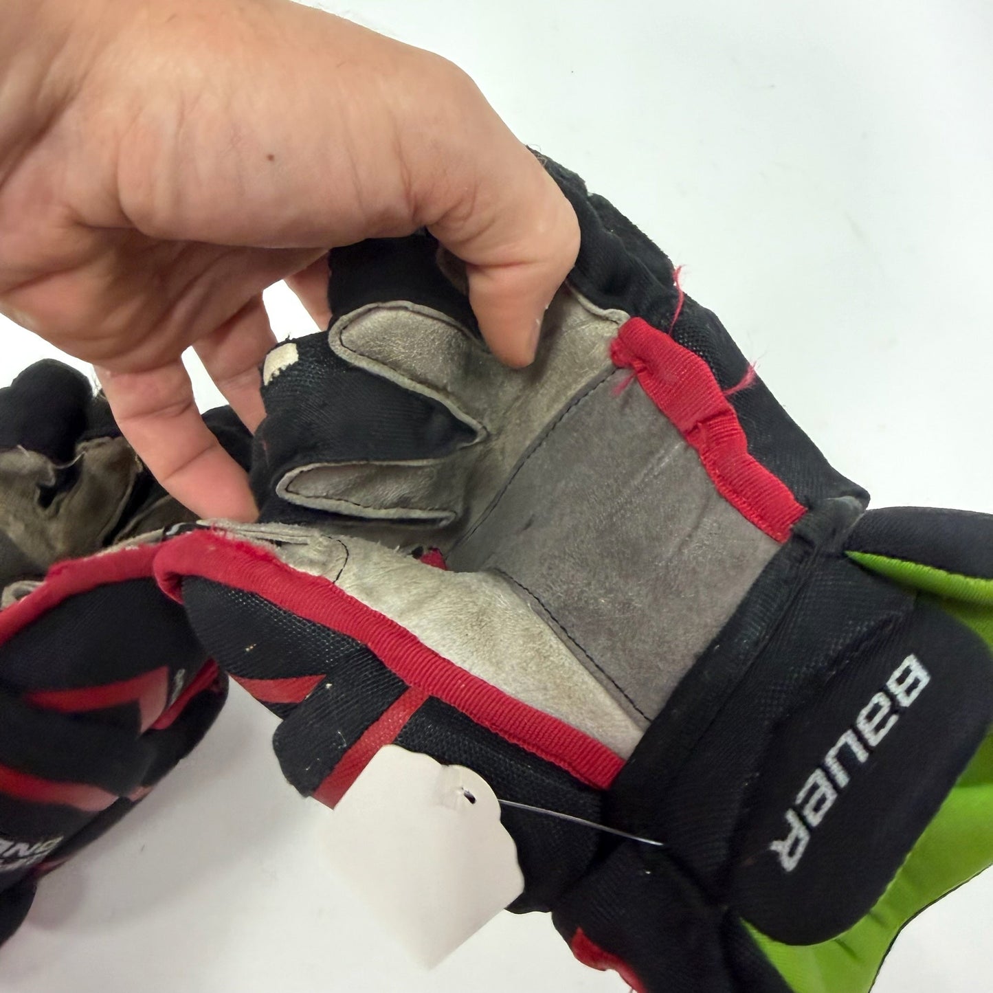 Used Black and Red Bauer Supreme ONE.6 Gloves | 10" | AB460