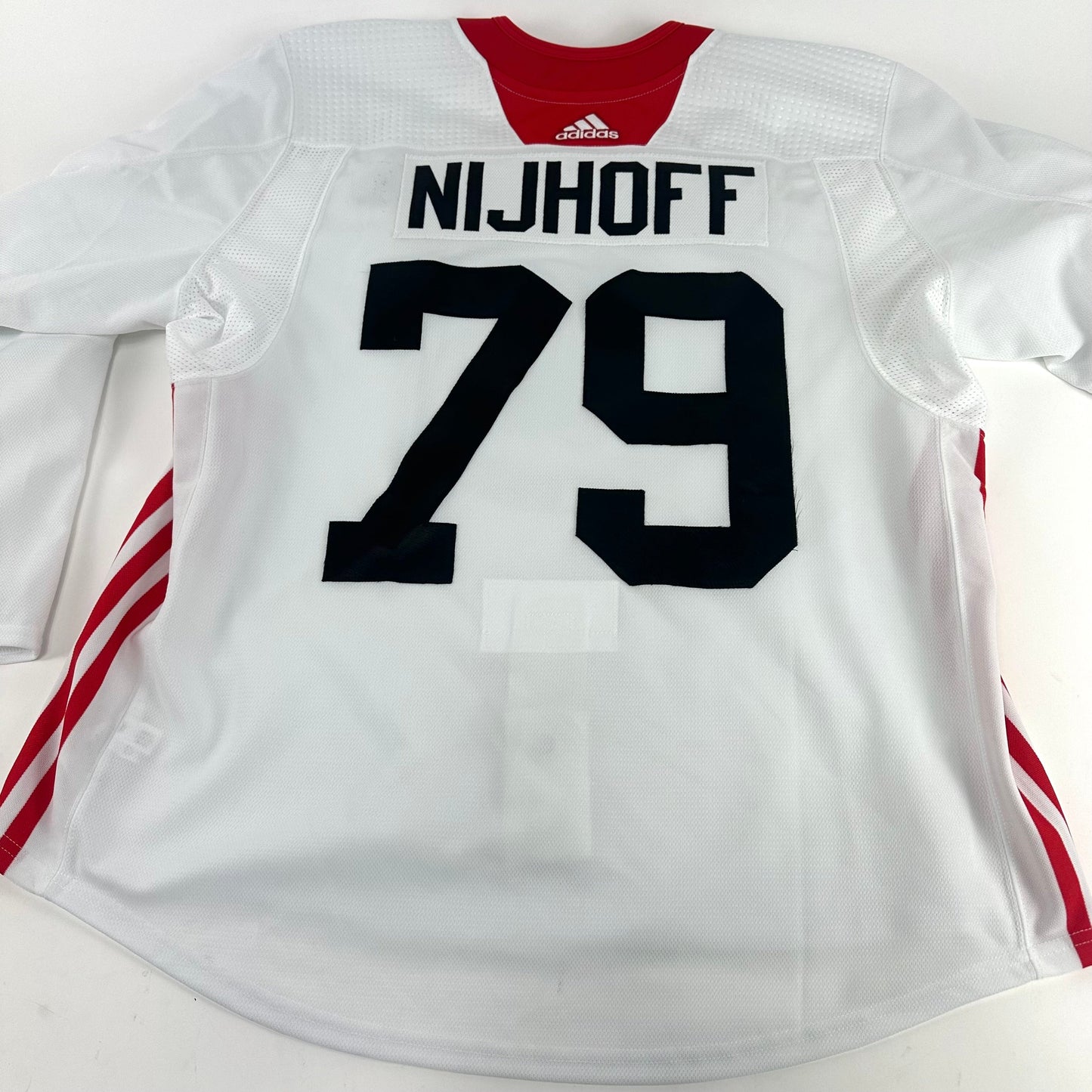 NIJHOFF #79 - White Chicago Blackhawks Camp / Practice Jersey - Adidas MIC Size 56