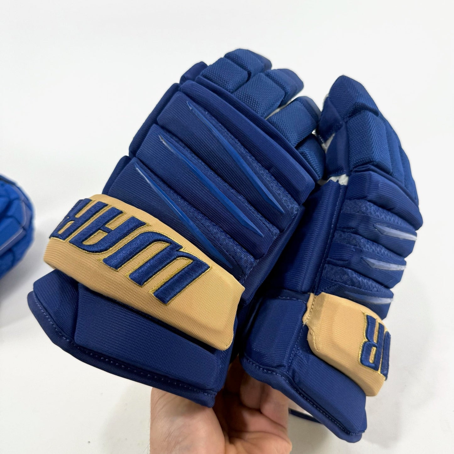 Used Once STL Blues Winter Classic Warrior Alpha QX Pro Gloves | 14" | D165 - Top Flight Hockey