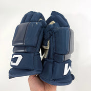 Used Navy CCM HG97 Gloves | 14" | D353