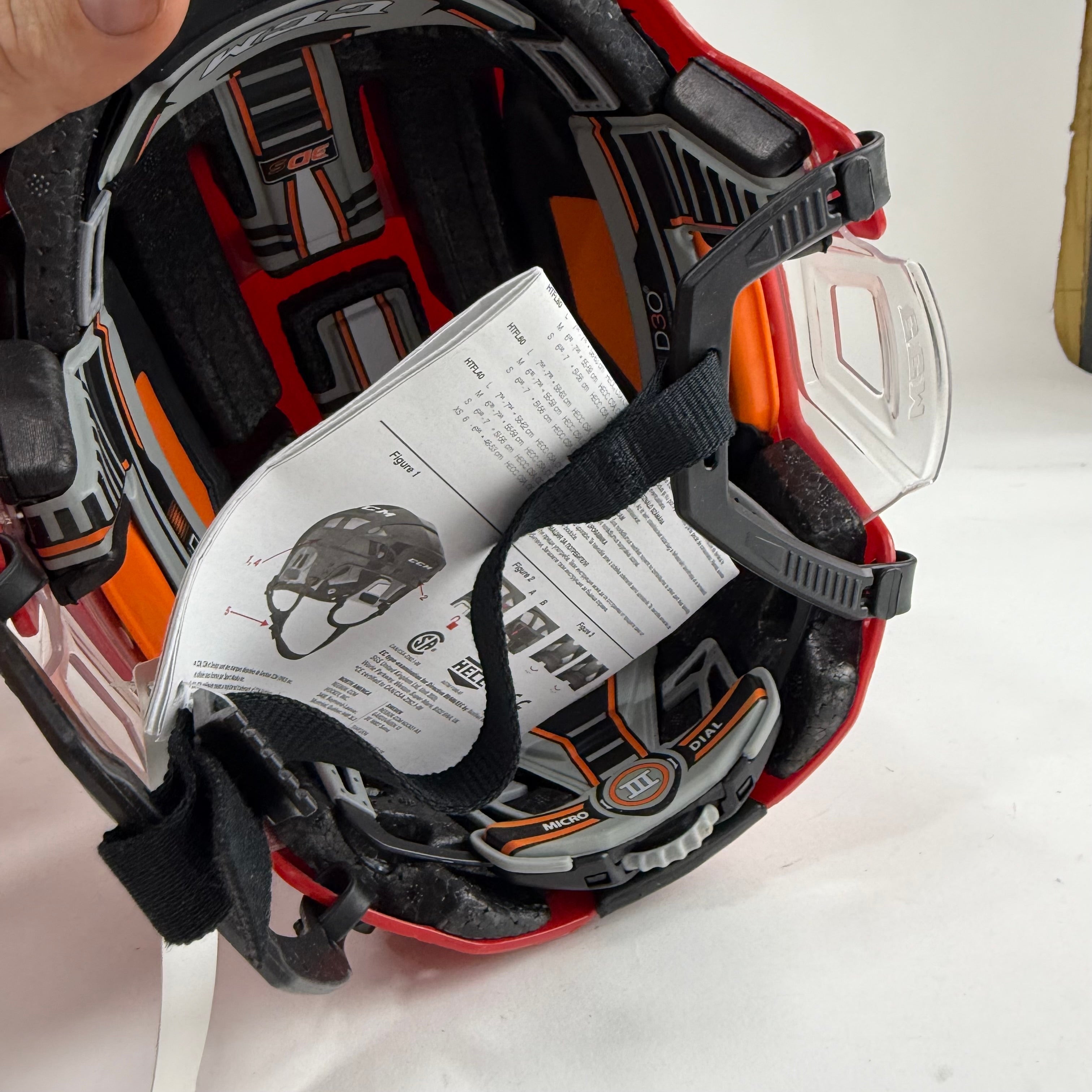 New Red CCM Fitlite 3DS Helmet | Medium - Top Flight Hockey