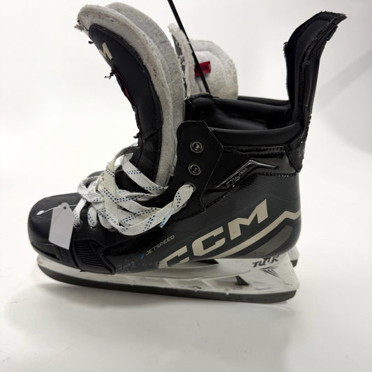 Used Black CCM Jetspeed FT6 Pro Skates | 9 3/4 D | Chicago Blackhawks Jason Dickinson | BH294 - Top Flight Hockey