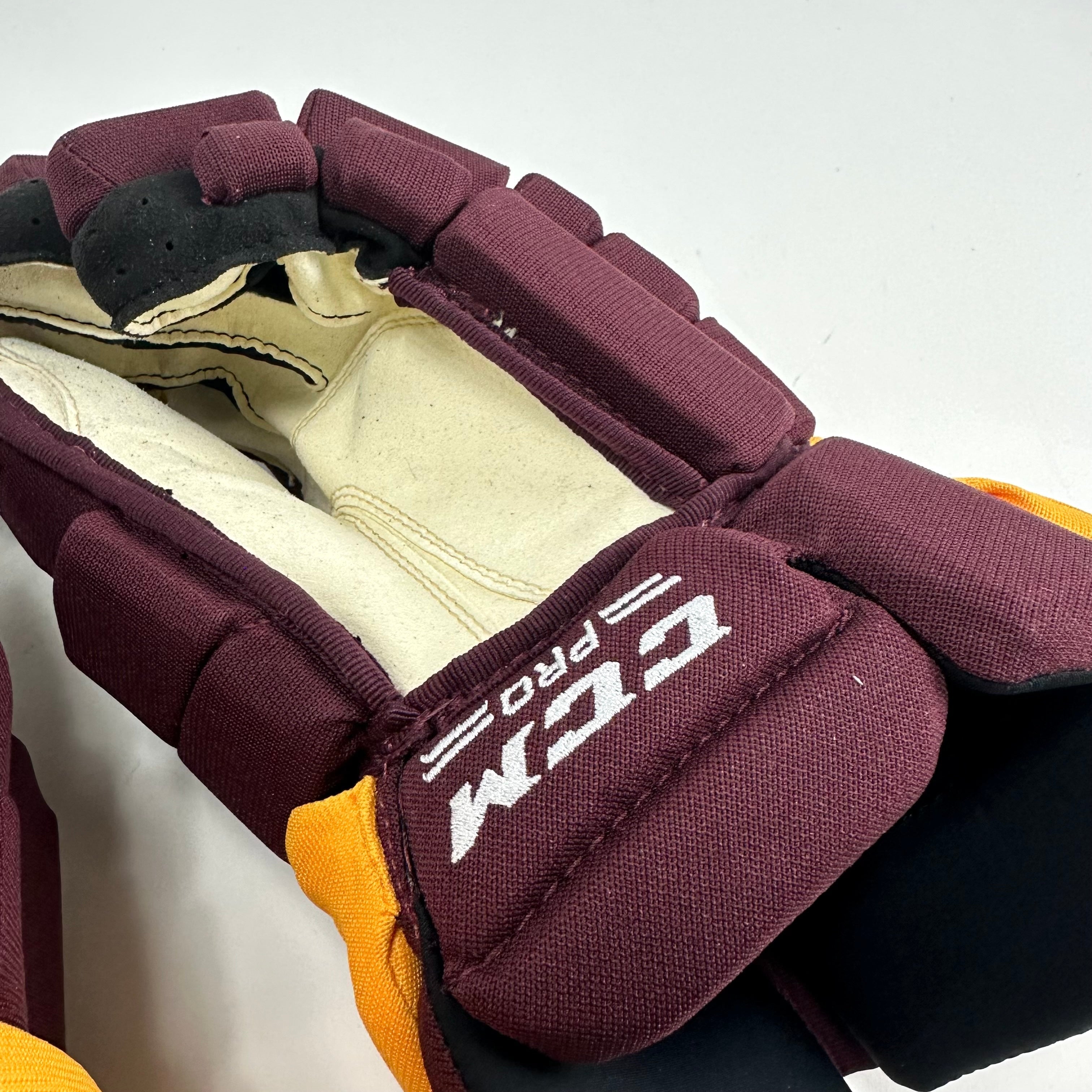 Brand New Bulldogs Maroon and Gold CCM HGTK Gloves - 15"