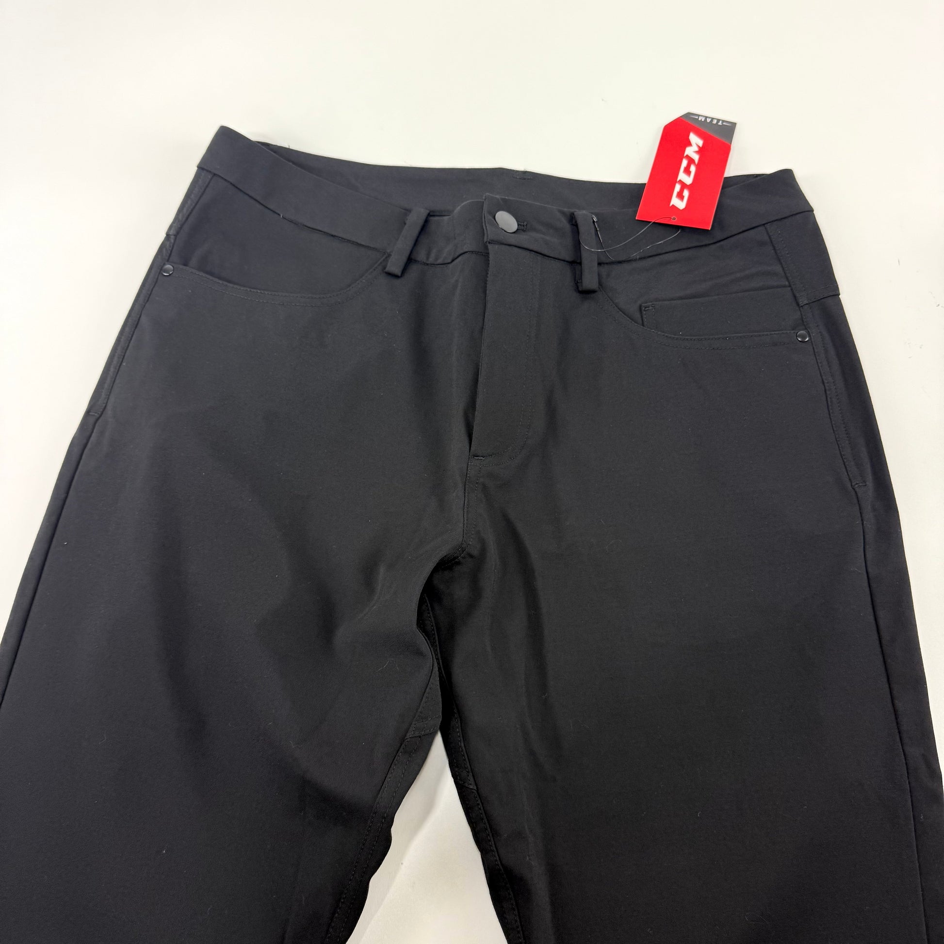 New Black CCM Mens Travel Pant | 34" | #888600717791 - Top Flight Hockey