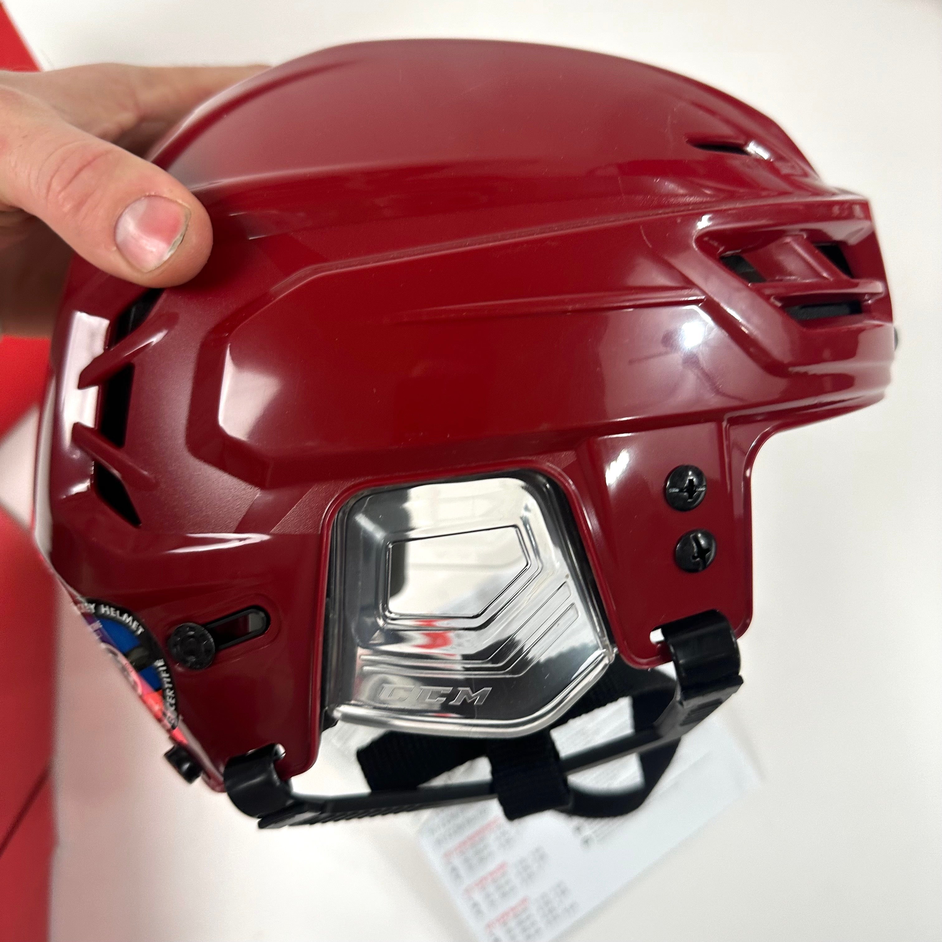 Brand New CCM Resistance Helmet in Box - Harvard Red - Small - #CCM376