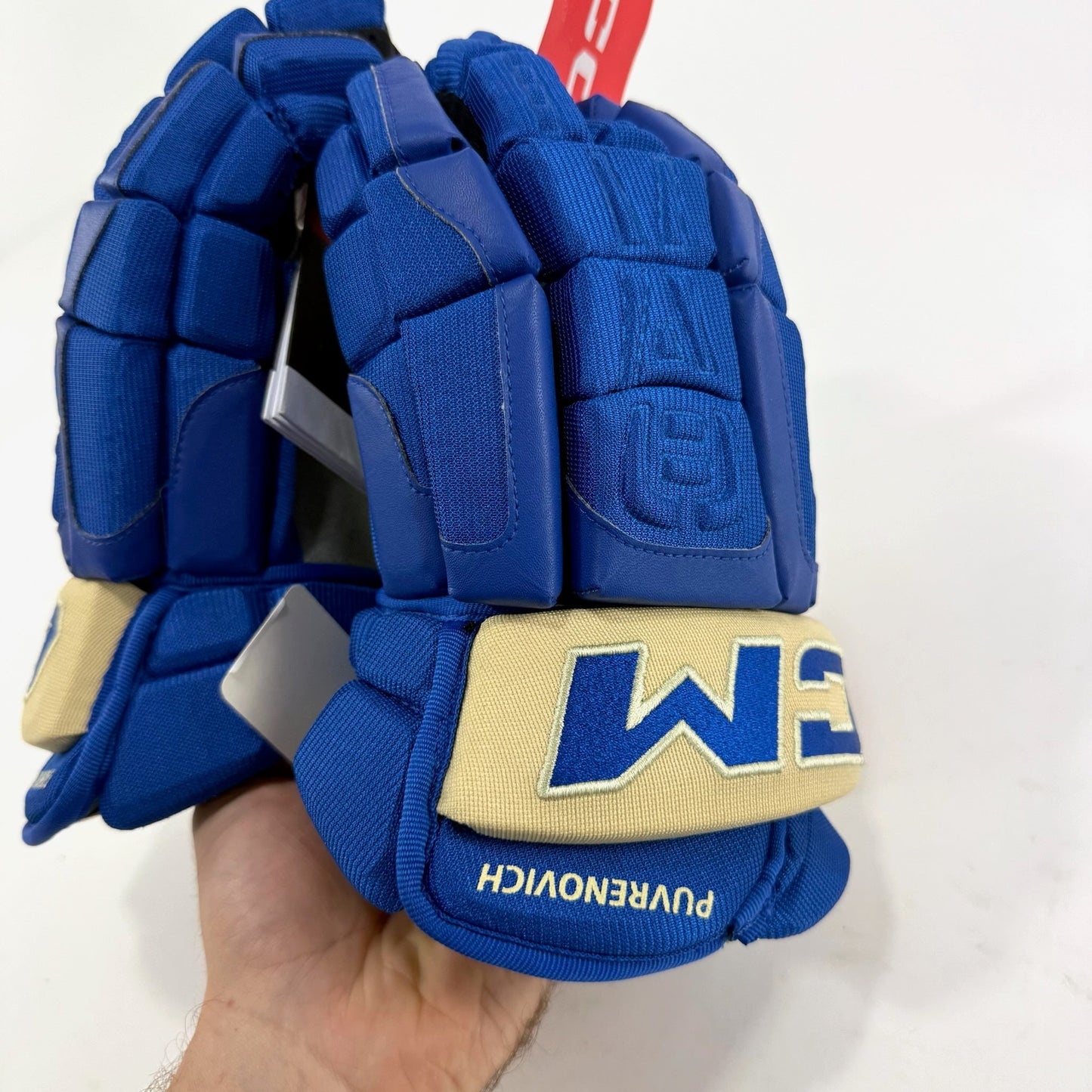 New STL Blues Heritage CCM HGCL Pro Gloves | 13" | Perunovic | D135 - Top Flight Hockey