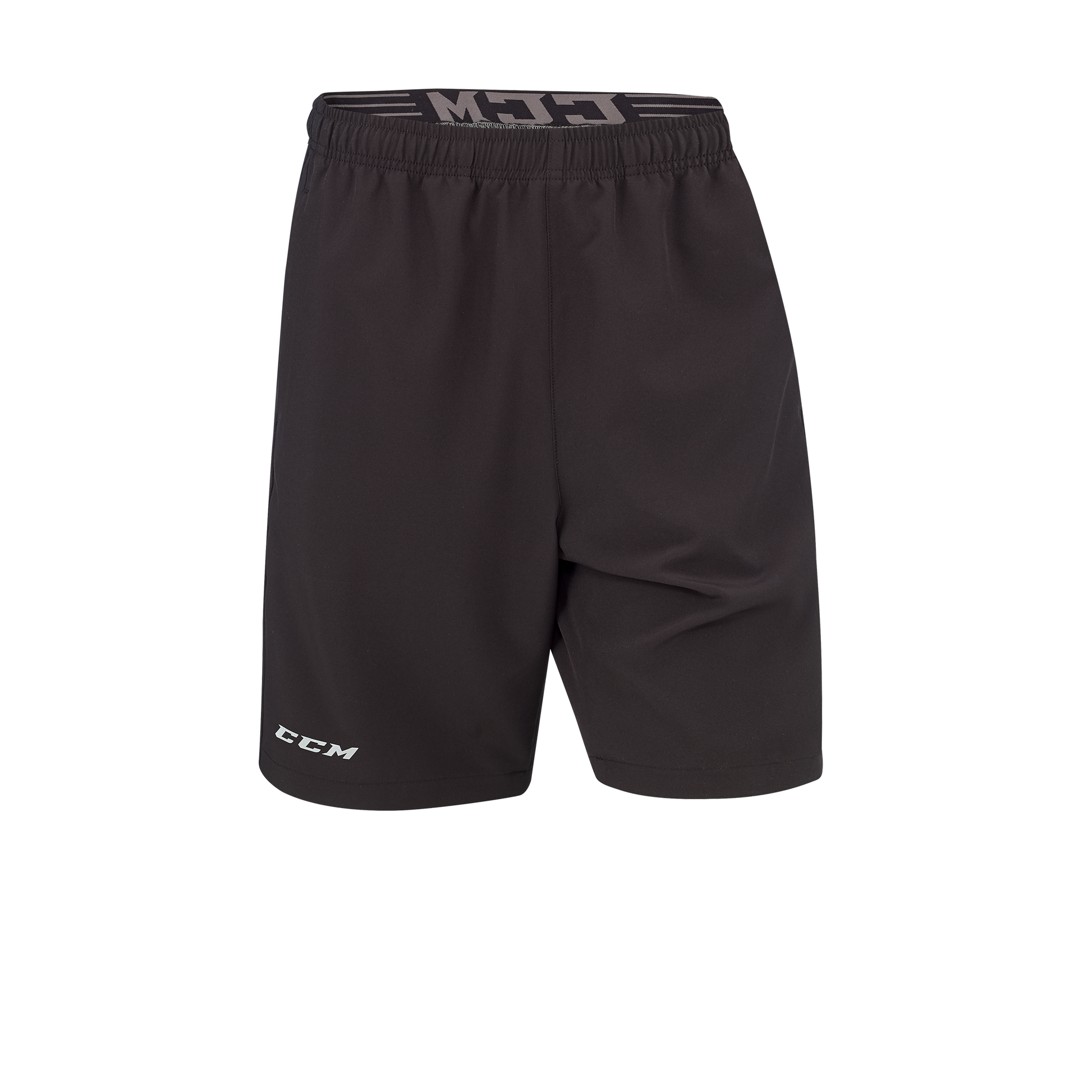 New CCM Black Team Woven Short | Youth S | #191520067809 - Top Flight Hockey