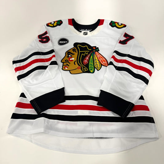 Andrew Perrott #57 Away Chicago Blackhawks Team Issued Jersey 2023-2024 | 25636