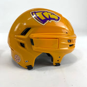Used Sunflower Yellow CCM Tacks 910 Helmet | Small | E485