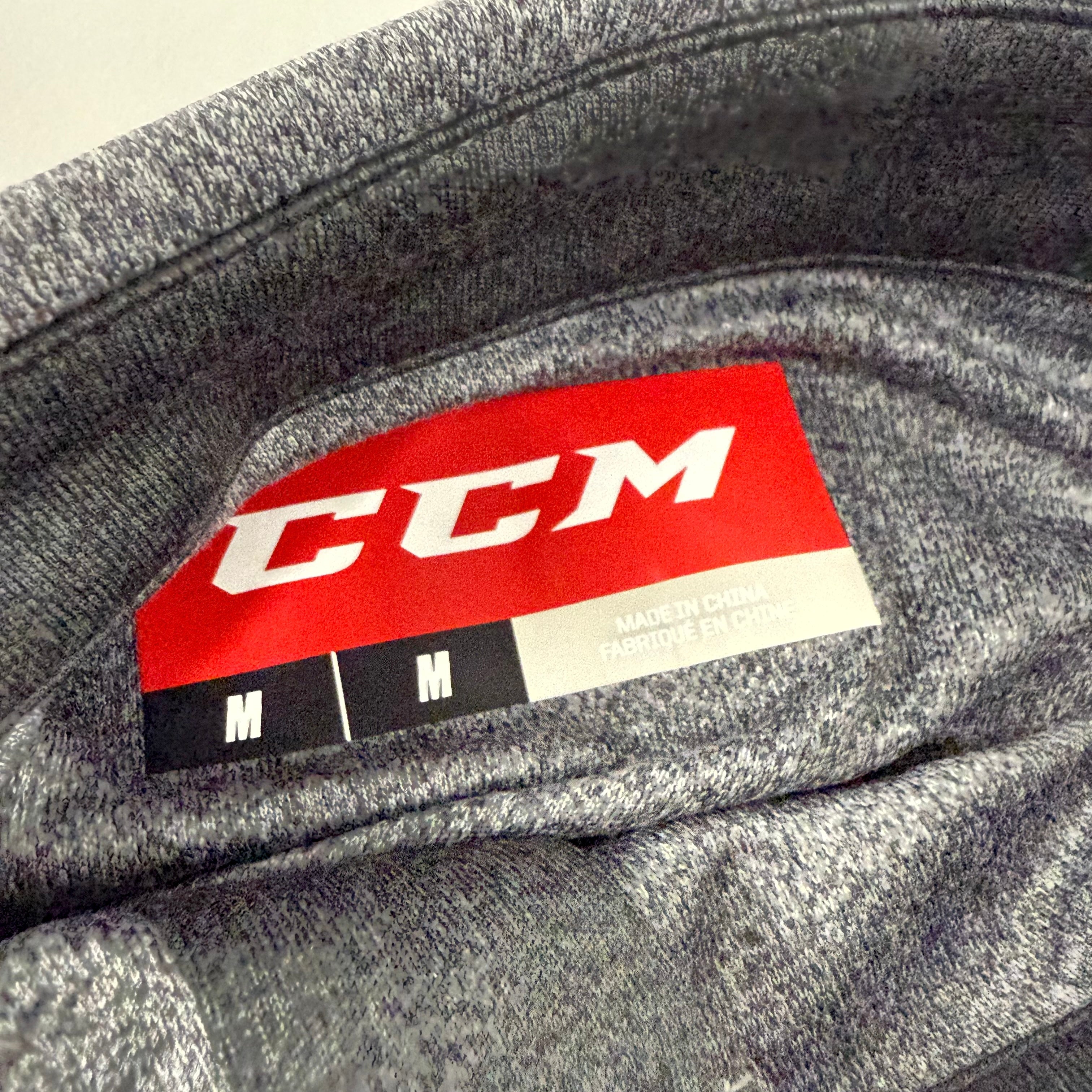 New Dark Grey CCM Adult Heathered Polo | Senior M | #191520067328 - Top Flight Hockey