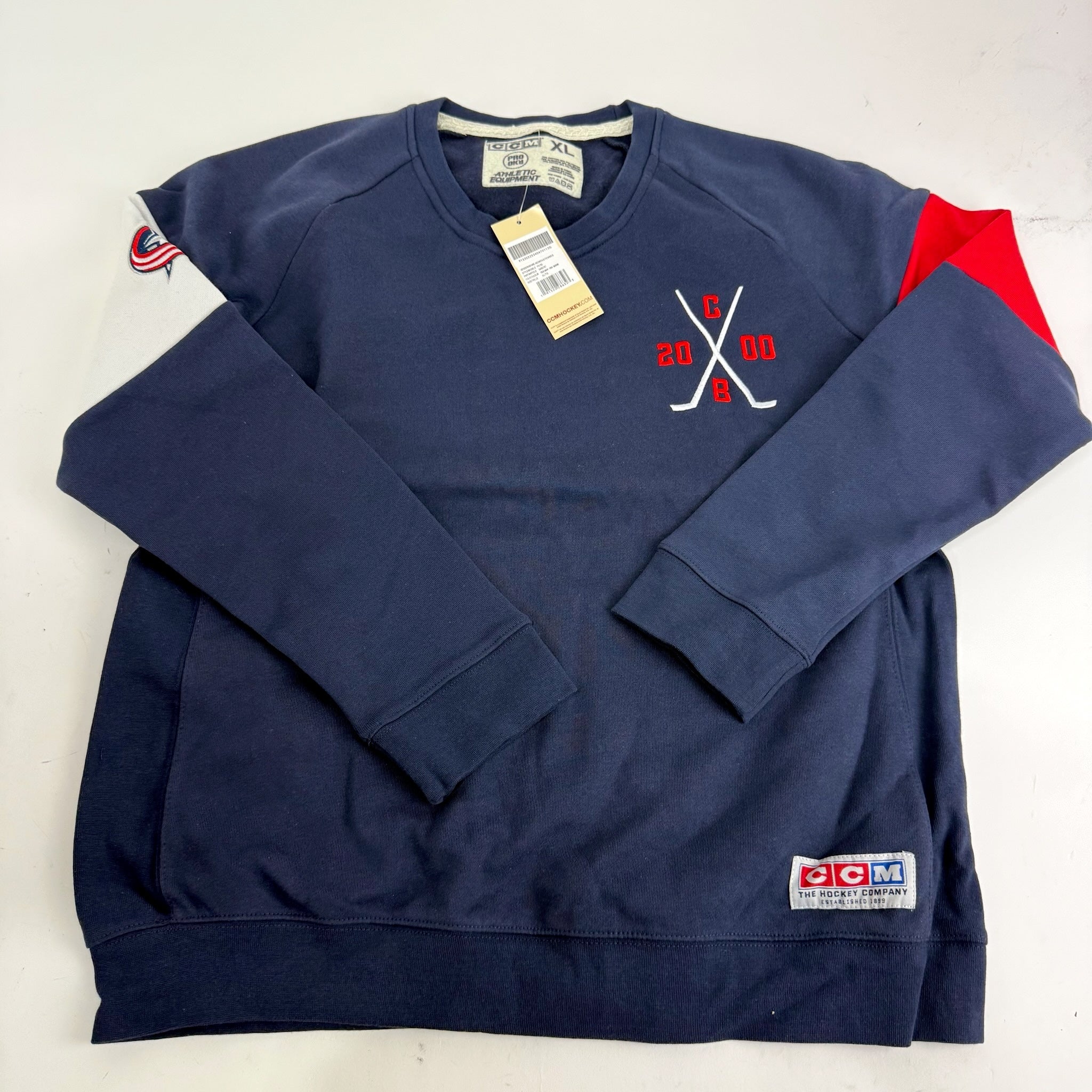 Brand New Columbus Blue Jackets Womens XL Crew Cut Sweatshirt - #191520286323 - Top Flight Hockey