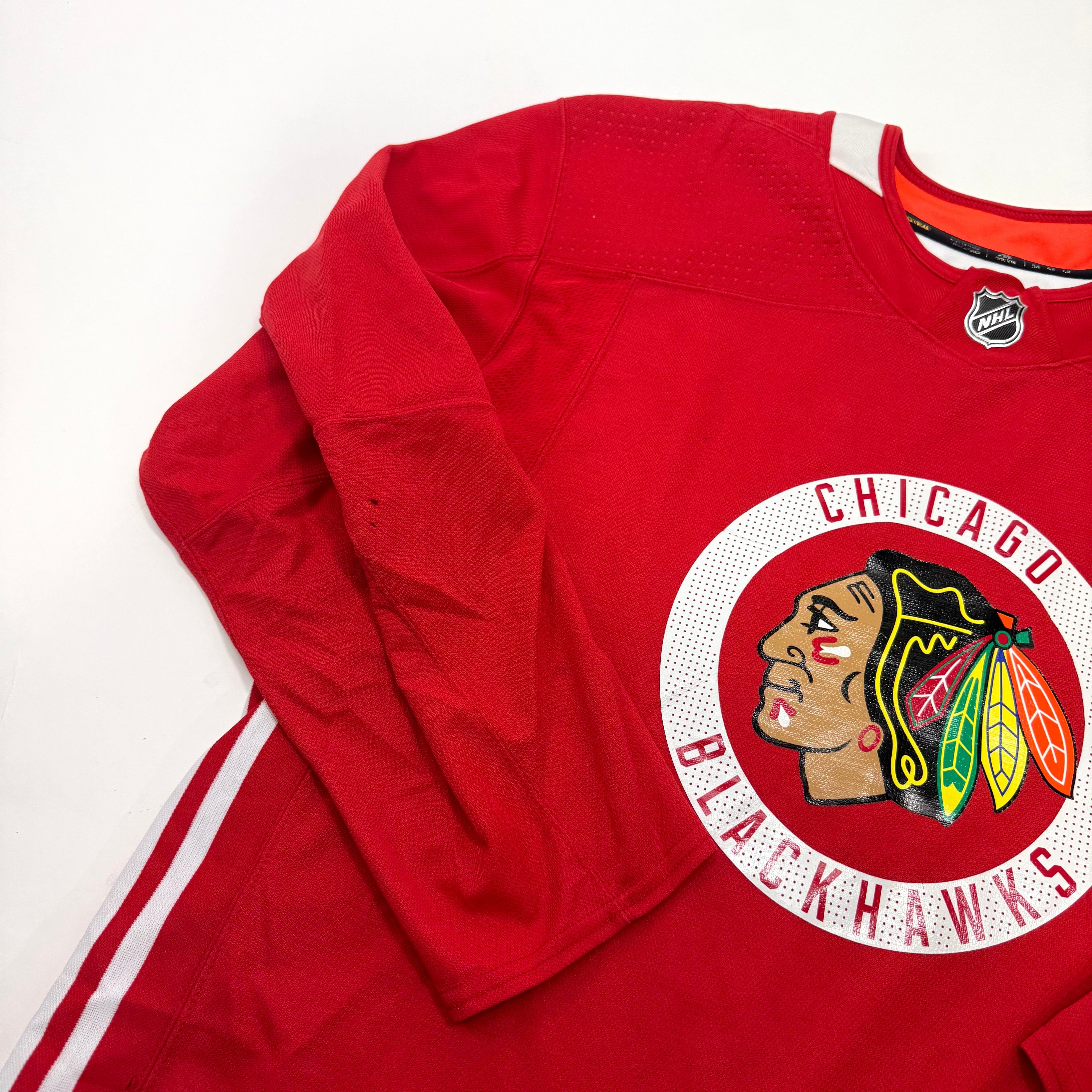 Used Red Chicago Blackhawks Adidas MIC Practice Jersey | Size 58 - Top Flight Hockey