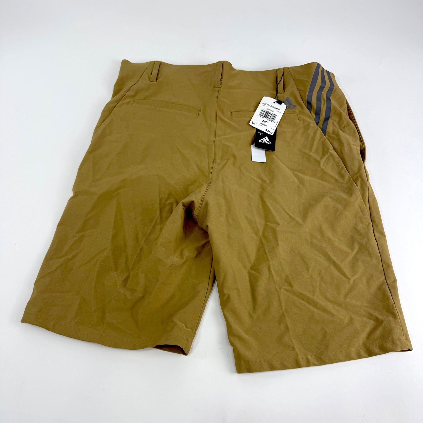 New Khaki Adidas Golf Shorts | 34" Waist Size | J591 - Top Flight Hockey