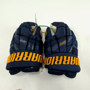 Used Navy STL Blues Warrior QR1 Pro Gloves | 14" | Scandella | D175 - Top Flight Hockey