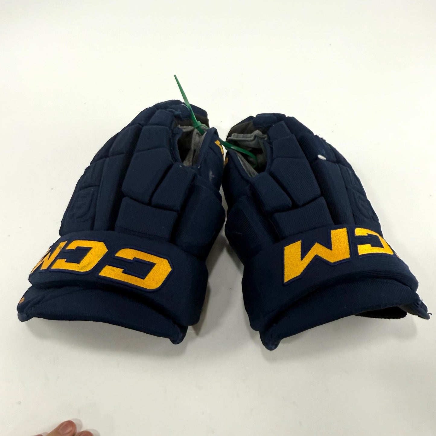 Used Navy STL Blues CCM HGCL Gloves | 15" | Faksa | D180