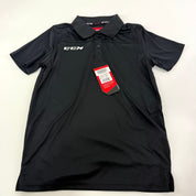 New Black CCM Youth Team Polo | Youth M | #191520162559 - Top Flight Hockey