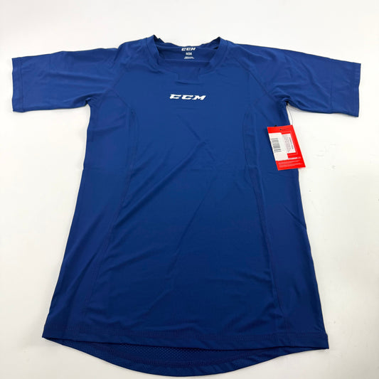 New Navy CCM Mens Compression Short Sleeve Shirt | Senior M | #191520510343 - Top Flight Hockey