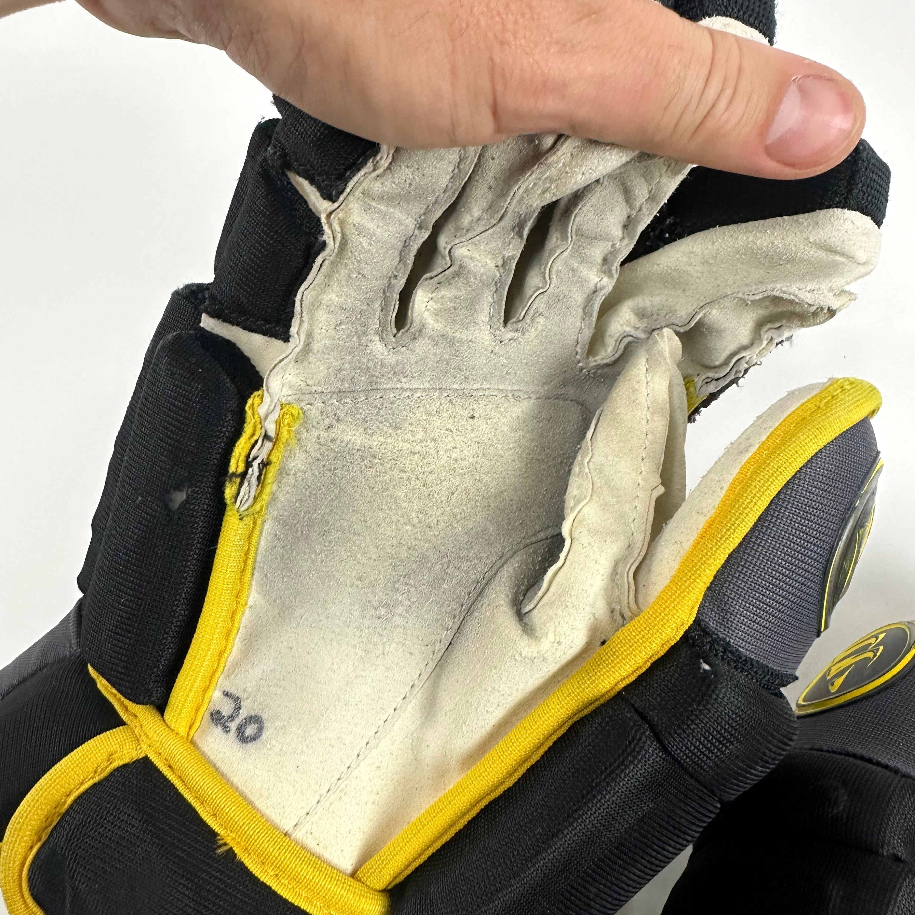 Used Black and Gold Warrior Alpha Pro Gloves | 13" | K304