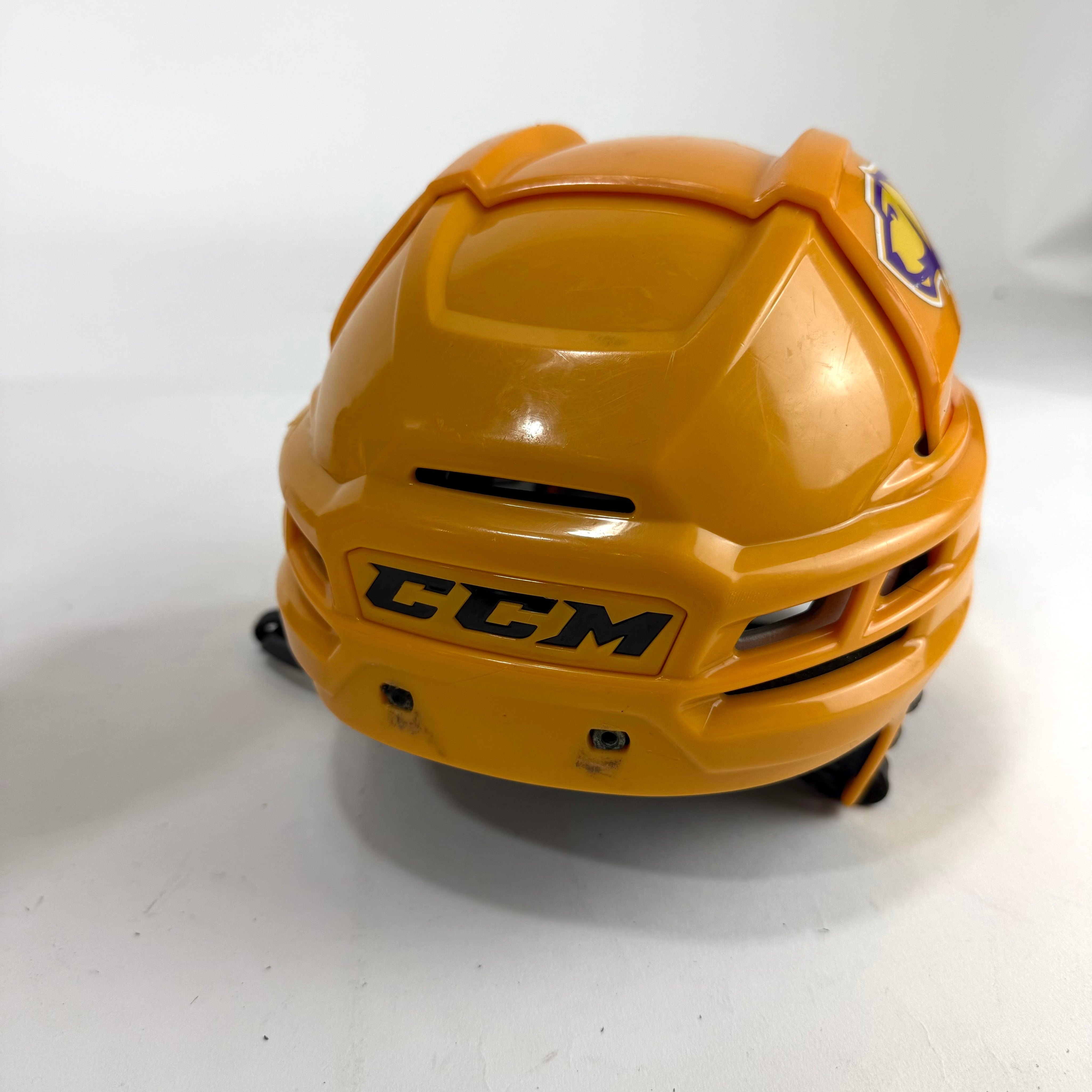 Used Sunflower Yellow CCM Tacks 910 Helmet | Medium | E500