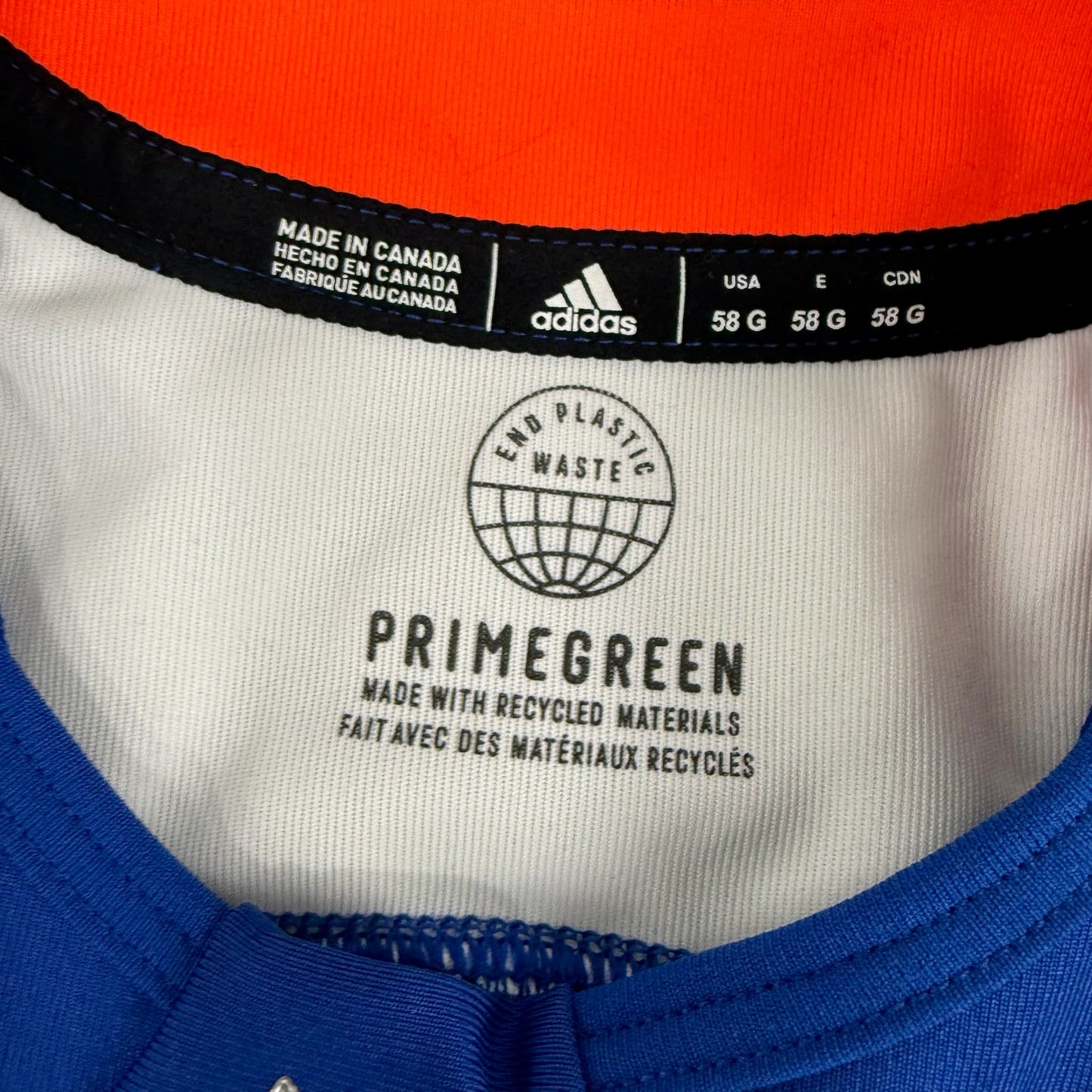 Brand New MIC PrimeGreen Royal Blue Adidas Practice Jersey - Size 58G