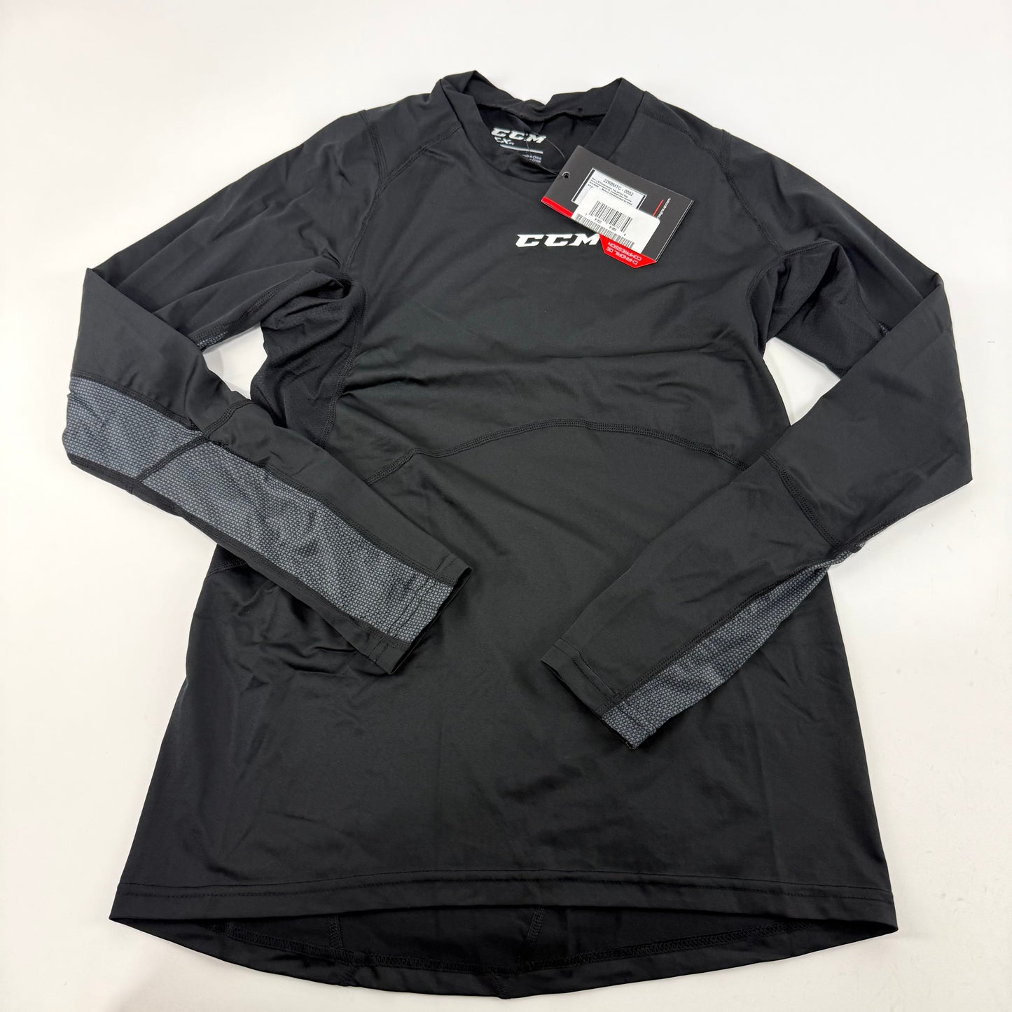 New Black CCM Mens Long Sleeve Compression Top | Senior S | #191520519834 - Top Flight Hockey