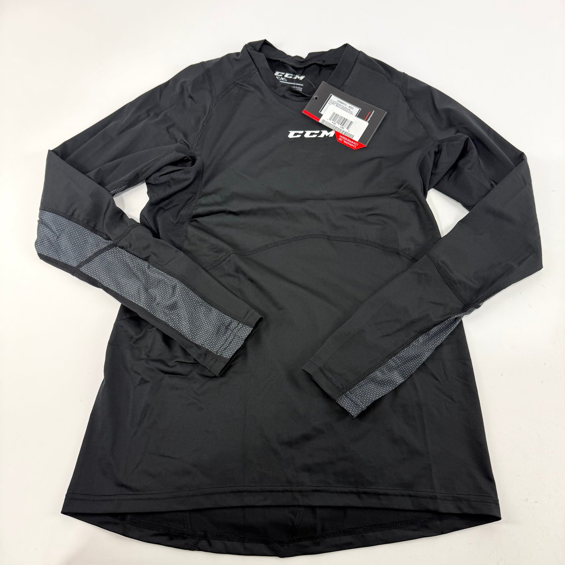 New Black CCM Mens Long Sleeve Compression Top | Senior S | #191520519834 - Top Flight Hockey