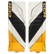 New CCM White E Flex 6.9 Goalie Leg Pads | 33+1" | #191520631772 - Top Flight Hockey