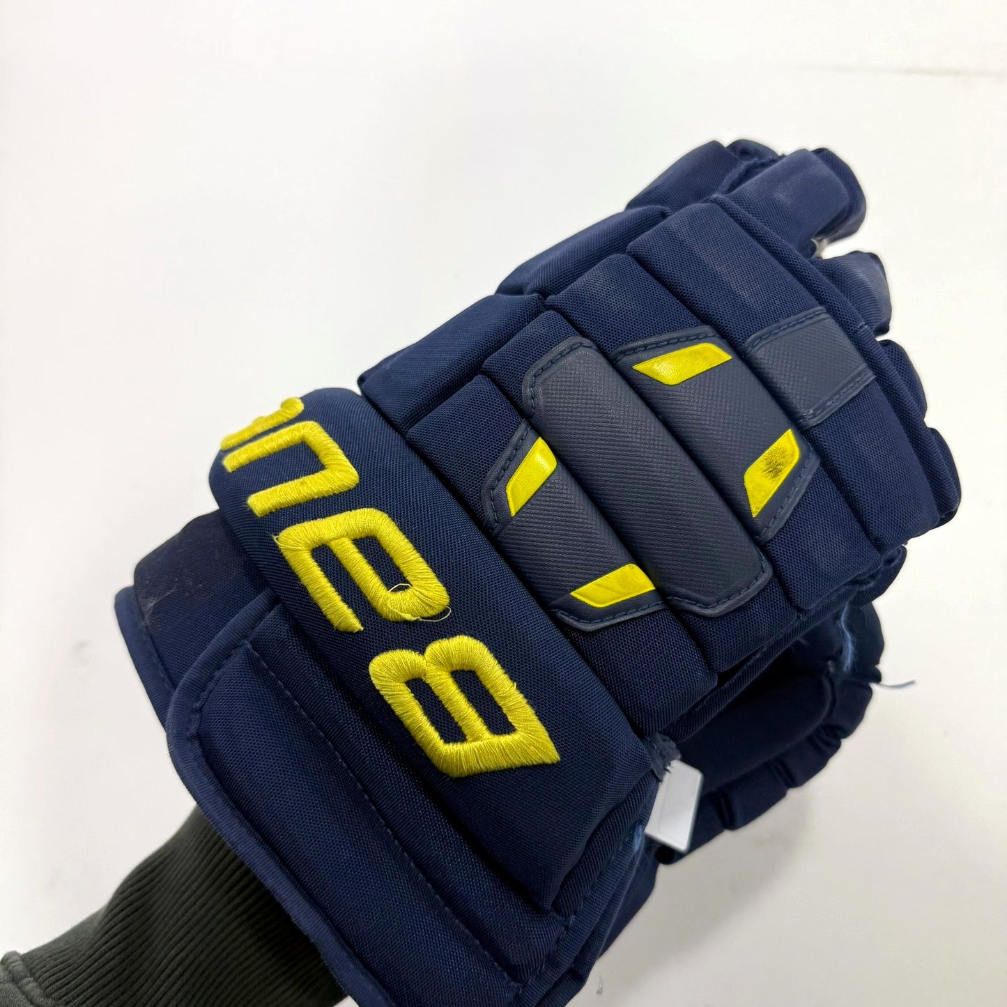 Used Navy and Yellow Bauer Nexus 2N Gloves | 15" | A61